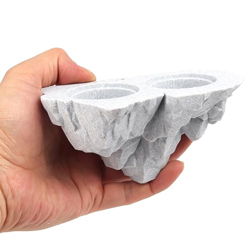 Crested Gecko Feeding Ledge with 10Pcs 0.5oz Food Dish Feeder Bowls