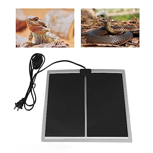 Fdit Reptile Terrarium Heat Pad, Adjustable Temperature Under Tank Heater for Snake Lizard, Watertight PET Heating Mat for Pet Warmth and Comfort (14W) - size: 14W