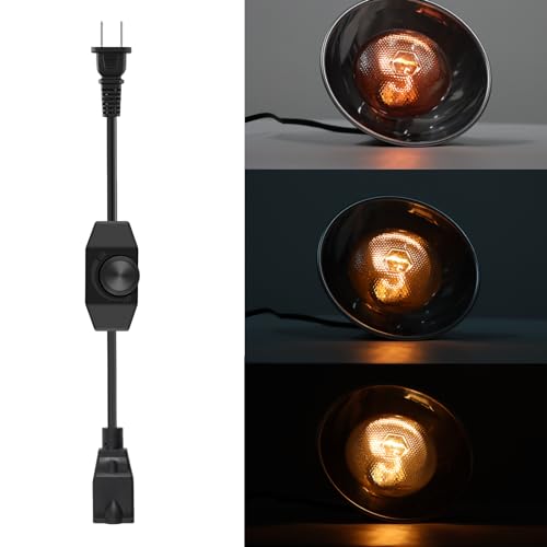 2Pcs Reptile Dimming Thermostat for Temperature Control, Dimmer Switches for Heating Pad & Heat Lamp, Reptile Knob Dimmer 200W MAX