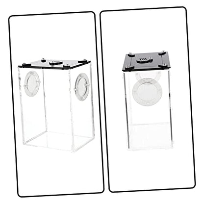 UKCOCO Transparent Acrylic Reptile Breeding Box for Snakes Geckos Tarantulas Small Pets Spacious Household Cage for Snails Frogs Crabs and Lizards
