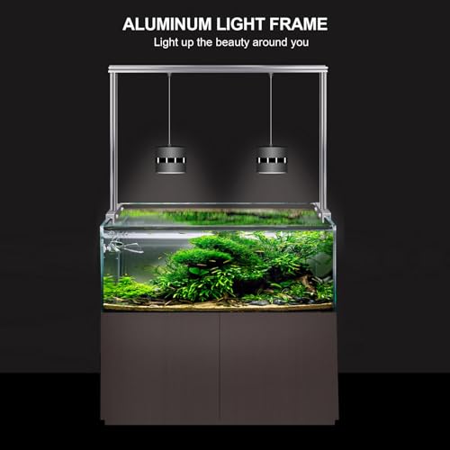 Reptile Lamp Stand, Adjustable Aluminium Alloy Hanging Lamp Holder for Turtle Tank Fish Tank, Reptile Light Bracket with Reinforced Base for Aquariums up to 19mm Glass