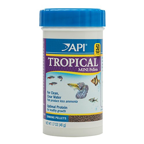 API TROPICAL MINI PELLETS Mini Sinking Pellets Fish Food 1.7-Ounce Container - size: 1.7 Ounce (Pack of 1), style: Tropical Mini