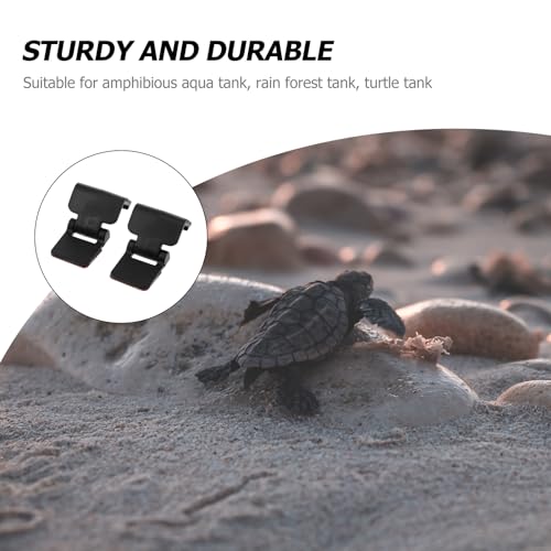 BESPORTBLE 4pcs -Escape Lock - Escape Tank Reptile Terrarium Lock Amphibia 10 Gallon Tank Lizard Aquarium Lid Clips Reptile Pet Tank Fish Tank Cover Turtle Tank Plastic Cover Clip