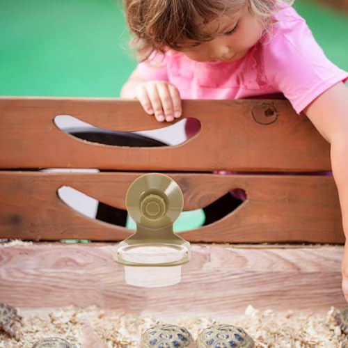 Healifty Reptile Feeding Bowl with Suction Cup Design for Small Pets and Reptiles, Abs Multifunctional Water and Food Dish, Easy to Clean for Terrarium Tank Use