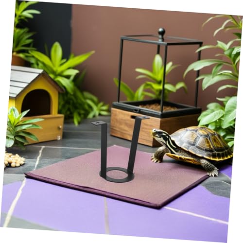 2pcs Reptile Lamp Bracket Adjustable Metal Lamp Stand for Terrarium Uvb Basking Light Holder Compatible Glass Enclosures for Lizards and Amphibians