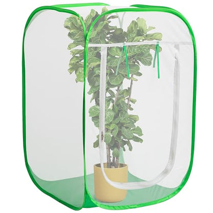 24" x 24" x 36" Pop Up Garden Mesh Plant Cover, Plant Protectors Mesh Plant Enclosure, Garden Net Cage Pest Protection Guard Tent with Storage Bag for Protect Plant Vegetable Fruit from Birds Insects - color: 24 X 24 X 36 Inch