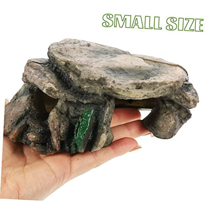 NOLITOY Turtle Climbing Platform with Cave and Ramp Durable Aquarium Ornament for Snakes Lizards and Turtles Stable Design for Reptile Habitat and Easy Cleaning