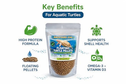 Floating Turtle Pellets for Aquatic Turtles, 4 oz