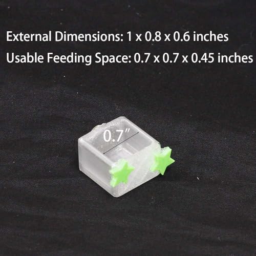 3 Pcs Magnetic Jumping Spider Feeding Dish Jumping Spider Enclosure Accessories Star-Shaped Design Reptile Water Bowl for Other Small Reptiles or Insects (Transparent + Light Green) - color: Transparent + Light Green