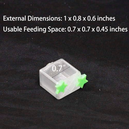 3 Pcs Magnetic Jumping Spider Feeding Dish Jumping Spider Enclosure Accessories Star-Shaped Design Reptile Water Bowl for Other Small Reptiles or Insects (Transparent + Light Green) - color: Transparent + Light Green