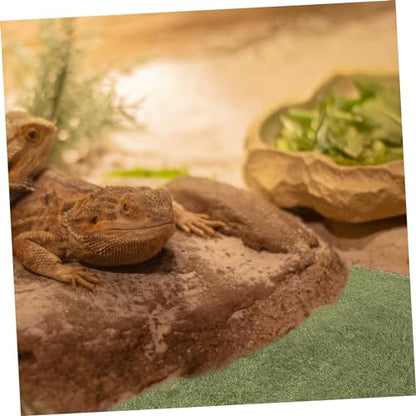 COLLBATH Reptile Carpet Mat for Imitation Grass Liner Reusable Breathable Washable Substrate for Snakes Lizards Turtles Comfortable Habitat
