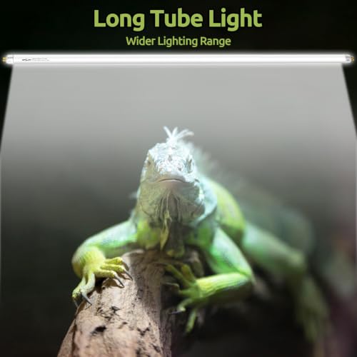 REPTI ZOO 2 Pack 34" T5 5.0 UVB Reptile Light Bulb 39W, UVA UVB Fluorescent Lamp Tube for Turtles, Chameleon, Tortoises, Lizard - color: 5.0 UVB-34" 39W