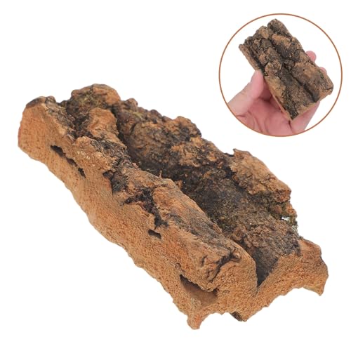 VOSAREA 10pcs Natural Bark Sheets for Reptile Tank Background, Safe and Flat Climbing Wall Mats for Snake and Amphibian Terrarium Shelter