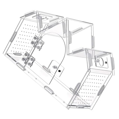 360 Degree Clear Views Reptiles Terrarium Box Ventilated Design Tanks House for Quick Maintenances and Plant Display Use Reptiles Habitat House