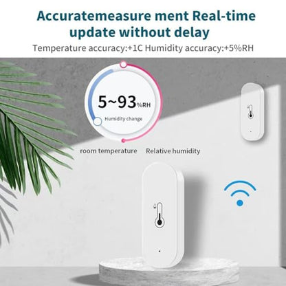 For Cozylife WIFI Indoor for temperature And Humidity Sensor With App Controlled Alerts And Wireless Connectivity