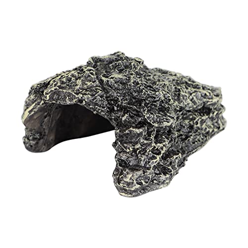 Reptile Hide and Cave - Resin Amphibian Hideouts Cave Size 1.57"x0.98", Habitat for Mini Amphibian Turtles Bearded Dragon Lizards Snakes Crab Gecko Leopard Fish