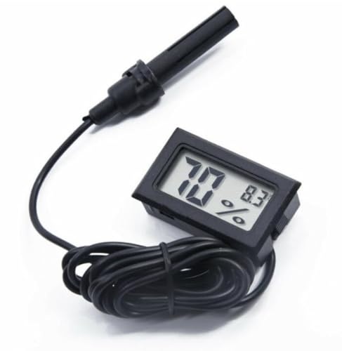 Generic Mini Digital LCD Thermometer Hygrometer CELCIUS READING Meter probe (1), Black