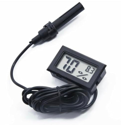 Generic Mini Digital LCD Thermometer Hygrometer CELCIUS READING Meter probe (1), Black