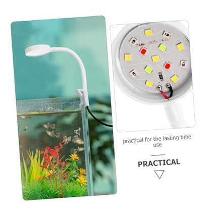 Sosoport Aquarium Led Light Clamp Fish Tank Lamp for Daily Use Easy to Install Lightweight for Aquatic Plants and Reptile Farming