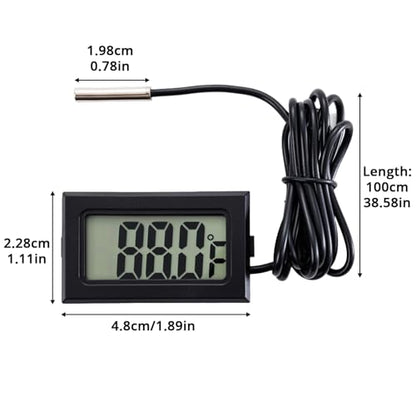 10 Pieces of Digital LCD Thermometers, Temperature Digital LCD Refrigerator Thermometers, Water Temperature, with Probes, in Fahrenheit.