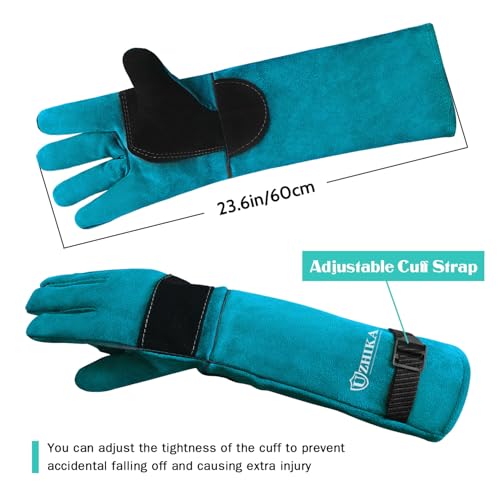 23.6 in Animal Handling Gloves, Bite Proof Scratch Resistant