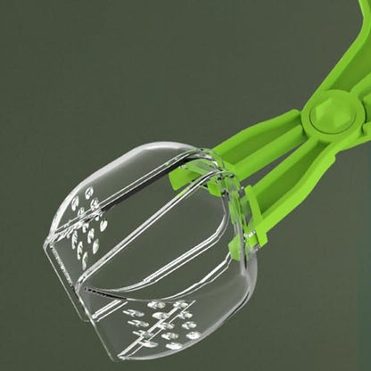 Reptiles Feeding Tongs,Clear Reptiles Feeding Tongs Gentle Creature Catcher Tool with Ergonomic Grip for Safe Handling Easy - color: Green, size: 18.3x7.50cm/7.20x2.95in