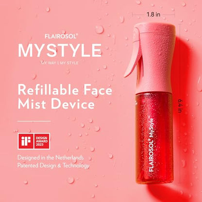 FLAIROSOL MyStyle, Spray Bottle for Hair - Small Travel Spray Bottle, Ultra Fine Continuous Water Mist for Face, Hairstyling, Salon, Cleaning, Beauty, Toners, Hydration & Makeup, 3.04oz / 90ml, Pink - color: Pink, style: 1 Pack