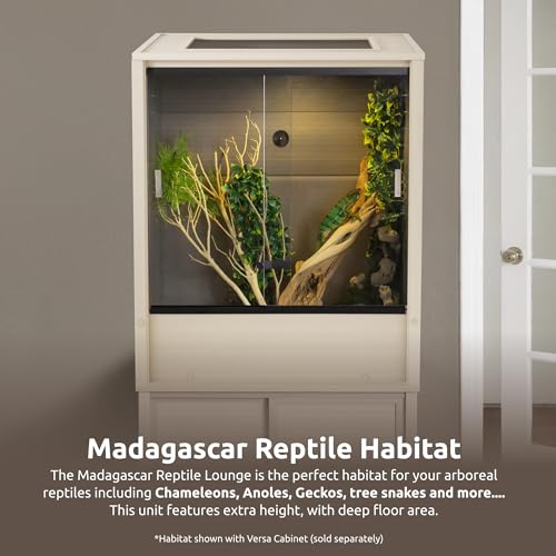 New Age Pet ECOFLEX Vertical Reptile Terrarium, Tall Climber Arboreal Habitat for Chameleons, Geckos & Lizards in ECOFLEX Material, Easy Access, Maple - color: Maple