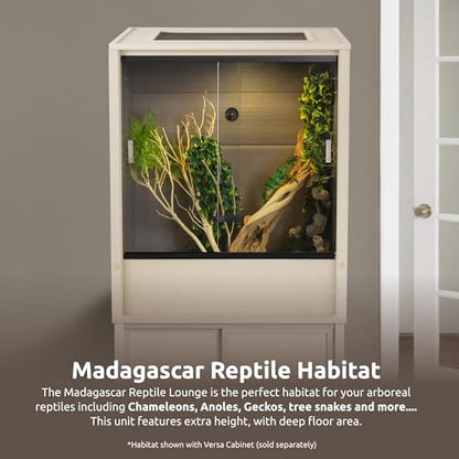 New Age Pet ECOFLEX Vertical Reptile Terrarium, Tall Climber Arboreal Habitat for Chameleons, Geckos & Lizards in ECOFLEX Material, Easy Access, Maple - color: Maple