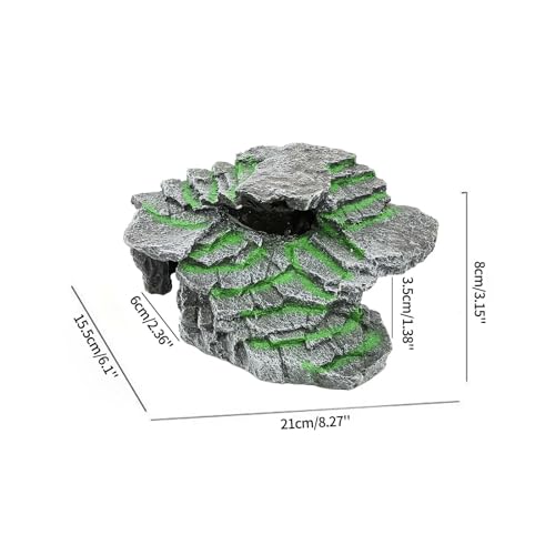 Moonorange Turtle Basking Platform Turtle Tank Decoration for Aquariums & Terrarium, Turtle, Lizard, Reptile Habitat Hideout (Black)