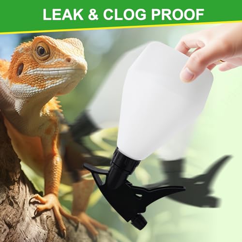 DukroukReptile Spray Bottle Adjustable Nozzle,500ml(17oz) | Reptile Mister Bottle,No Clog No Leak,Easy to Grip with Adjustable Nozzle