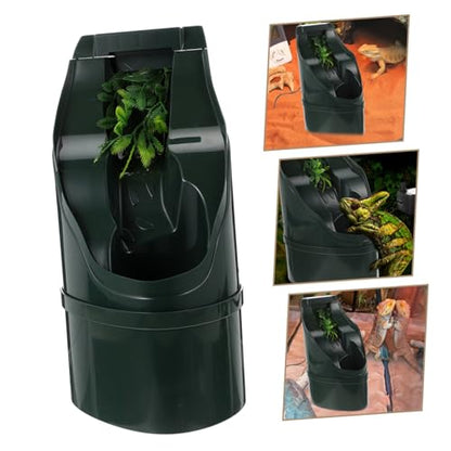 POPETPOP 1pc Waterfall Shape Lizard Drinking Bowl Auto Pet Water Dispenser Pump Stable Circulating Filtration Unique Decor for Reptiles and Pets