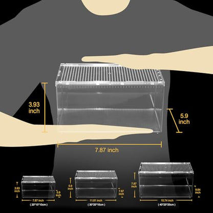 Slide Lid Tank XL 17.7x9.84x7.8IN and Reptile Terrarium Kit S 12“ x 7“ x 9”