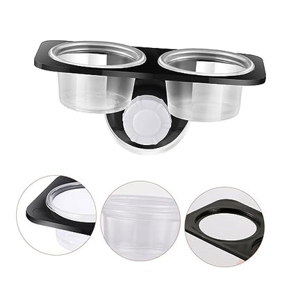BESPORTBLE 2pcs Suction Cup Reptile Feeders Double Bowls for Food and Water Durable Reptile Feeding Dishes with Strong Suction for Lizards Geckos and Bearded Dragons