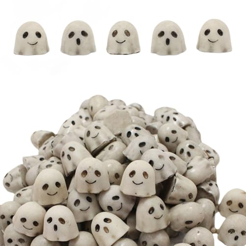 20 Pcs Halloween Miniatures Resin Ghosts, Cute Mini Ghost Figurines for Vase Filler Halloween Party Outdoor Home Garden Party Table Decor Decoration - color: Styl1