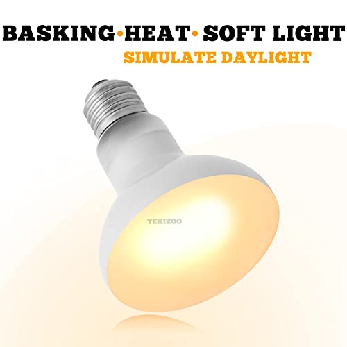 Reptile Heat Lamp Basking Spot Bulb UVA Daylight Light for Amphibian,Lizard,Tortoise,Bearded Dragon 50W(4 Pack)