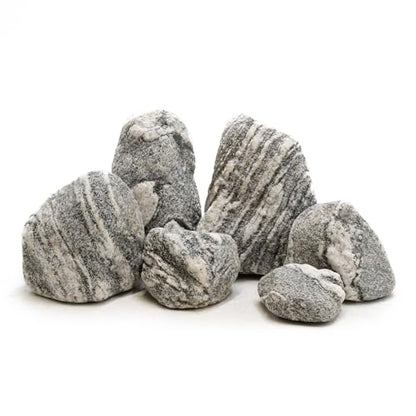 Natural Fish Tank Stones Aquarium Rocks 10lb Silver Seiryu Rock for Aquascaping, Terrariums, Bonsai, Garden Landscaping & Reptile Habitats(2-7inch 5-6Pcs) - size: 10lb (2-7inch)