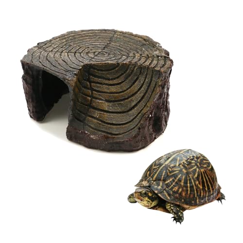 Circular Cave Resin Turtle Basking Platform,Tortoise Dock Resting Rock For Terrarium Accessories Aquarium Decor - color: Circular Cave