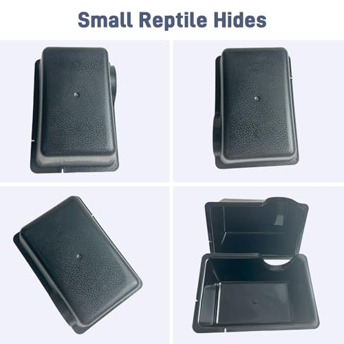 Small Humid Hideout Cave for Reptiles, Snake Hide for Ball Pythons, Gecko Hide, Leopard Geckos, Bearded Dragons,Compact Terrarium Decor with Easy-Clean Design (6.70"x4.72"x2.56") - size: Small (1 Count)