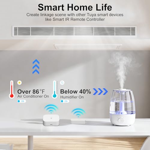 eMylo WiFi Thermometer Hygrometer 3 Pack with Hub, Smart Indoor Outdoor Temperature Humidity Sensor, IP65 Waterproof, App Alerts, 492ft Range, Alexa Google Home Compatible,Greenhouse Baby Room Monitor