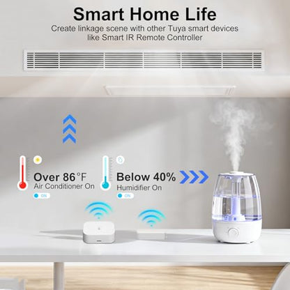 eMylo WiFi Thermometer Hygrometer 3 Pack with Hub, Smart Indoor Outdoor Temperature Humidity Sensor, IP65 Waterproof, App Alerts, 492ft Range, Alexa Google Home Compatible,Greenhouse Baby Room Monitor