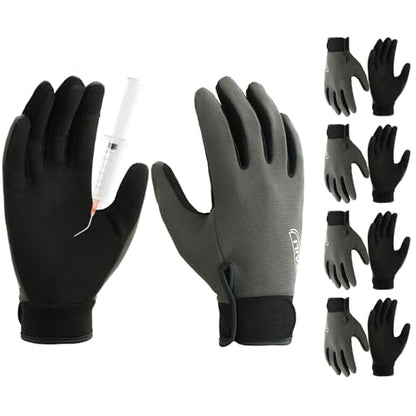 TAILI 4 Pairs Level 2 Needlestick, Level 5 Puncture Resistant Work Gloves, Feather-Light Comfort, Grip Enhanced A2 Cut Resistant Safety Gloves for Gardening, Breathable and Touchscreen Compatible, S - size: Small, style: 4 Pairs