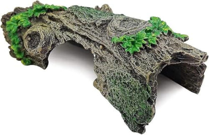 YZHZOM Resin Aquarium Wood Small Reptile Hide Aquarium cave Betta Log Aquarium Ornament pleco cave Snake Hideout (Tree bark)