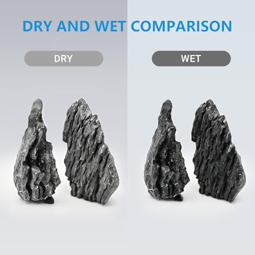 KINGRUI Aquarium Rocks Seiryu Rock Stone 44lb Dragon Stone for Aquarium Landscaping Models Fish Tank Decoration Reptile and Amphibian enclosures 3 to 9 inch - size: 44lb(3-9inch)