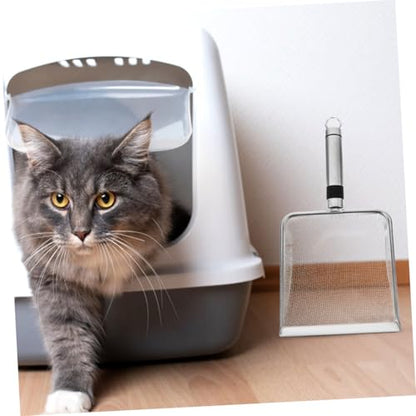 Stainless Steel Cat Litter Scoop with 2.8mm Mesh Large 28.5x14x6cm Sturdy Shovel for Clumping Litter and Pet Waste Cleaning