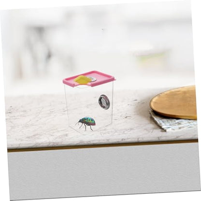 BESPORTBLE 1pc Acrylic Reptile Feeding Box Ventilation Pet Breeding Habitat Safe and Comfortable Terrarium for Spiders and Other Pets Approx Color Varies