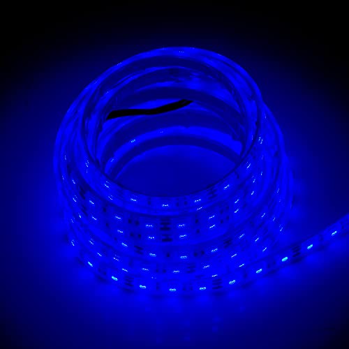 BSOD LED Strip Lights for Boats,12V Outdoor Blue Underwater Rope Light Real IP68 Waterproof Strip 16.4ft Marine Fish String Flexible Light for Swimming Pool Boat Fish Tank(Blue) - color: Blue