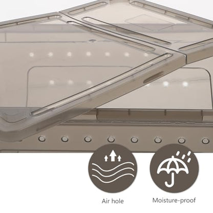 Reptile Feeding Box Portable Small Snake Terrarium Habitat Mini Pet Breeding Cage Hatching Container Transparent Lizard Houses for Tarantula Spider Scorpion Gecko Frog 2PCS