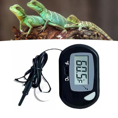 ZJchao Digital Aquarium Thermometer LCD Display Reptile Fish Thermometer with Probe for Water Temperature Measurement Fish Tanks Reptile Habitats