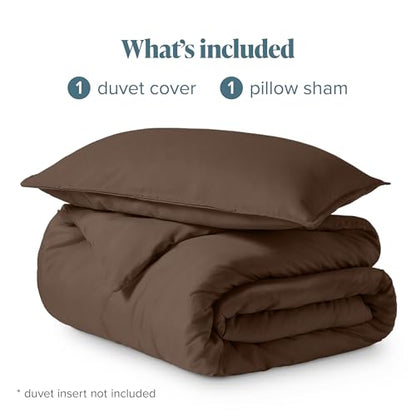 Bare Home Bedding Duvet Cover Extra Long Size - Premium 1800 Super Soft Collection - Lightweight, Cooling - Soft Breathable Bedding Duvet Cover (Twin/Twin XL, Cocoa) - color: 07 - Cocoa (No Comforter), size: Twin/Twin XL